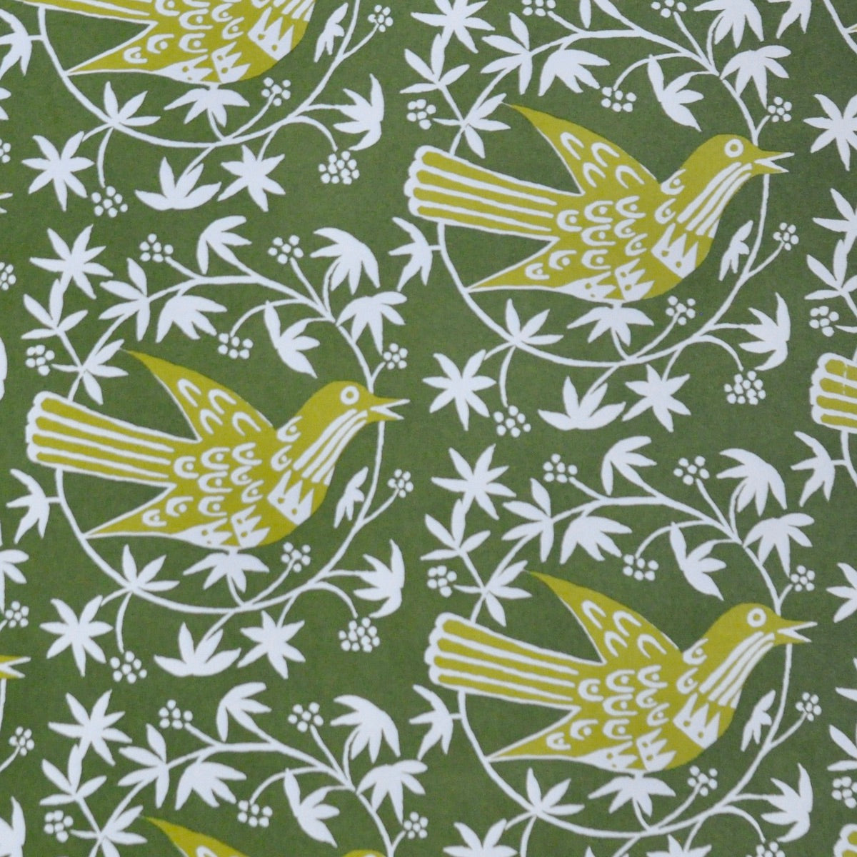 Gift Wrap Songbird Moss - THE BRISTOL ARTISAN
