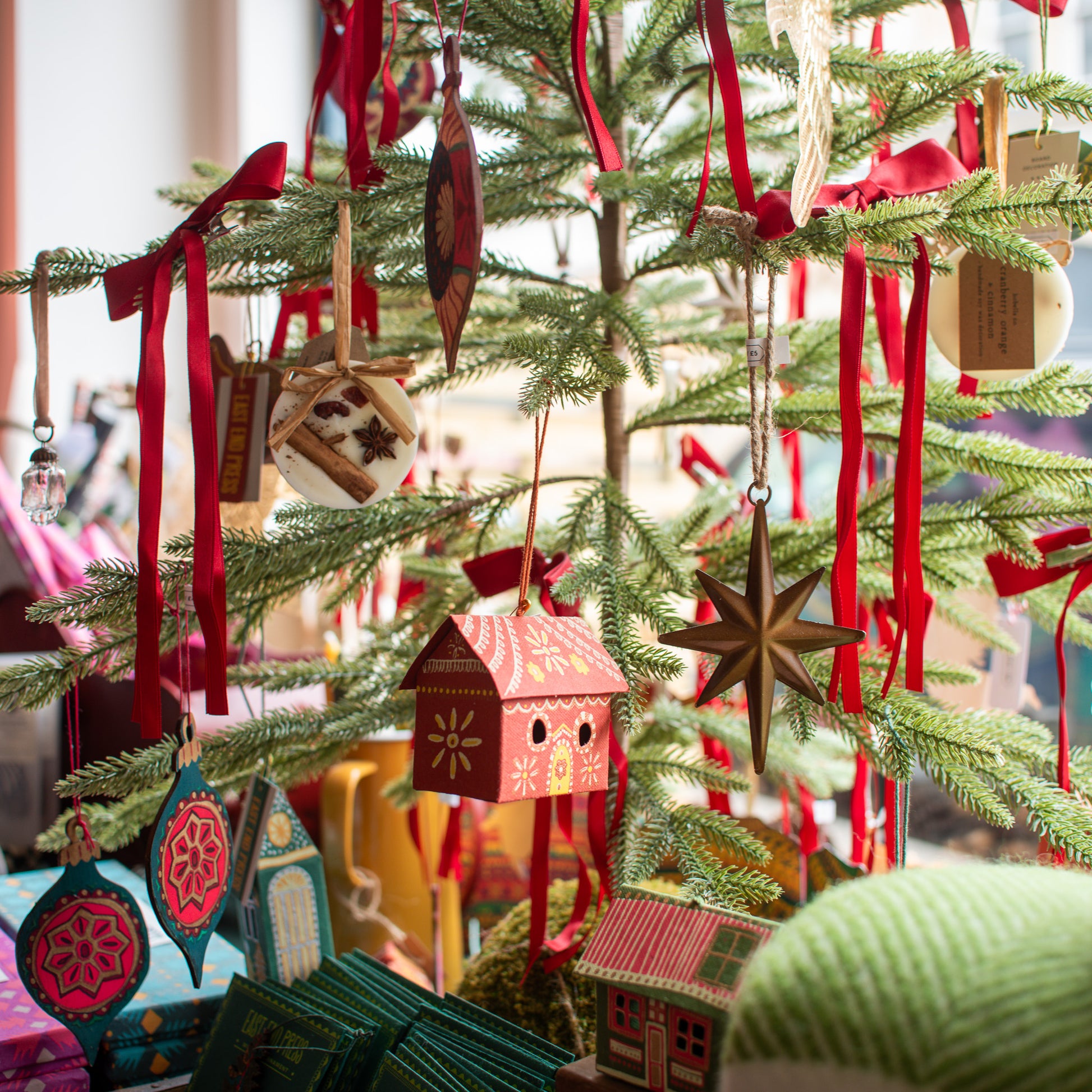 Gingerbread House Screen Printed Christmas Decoration - THE BRISTOL ARTISAN