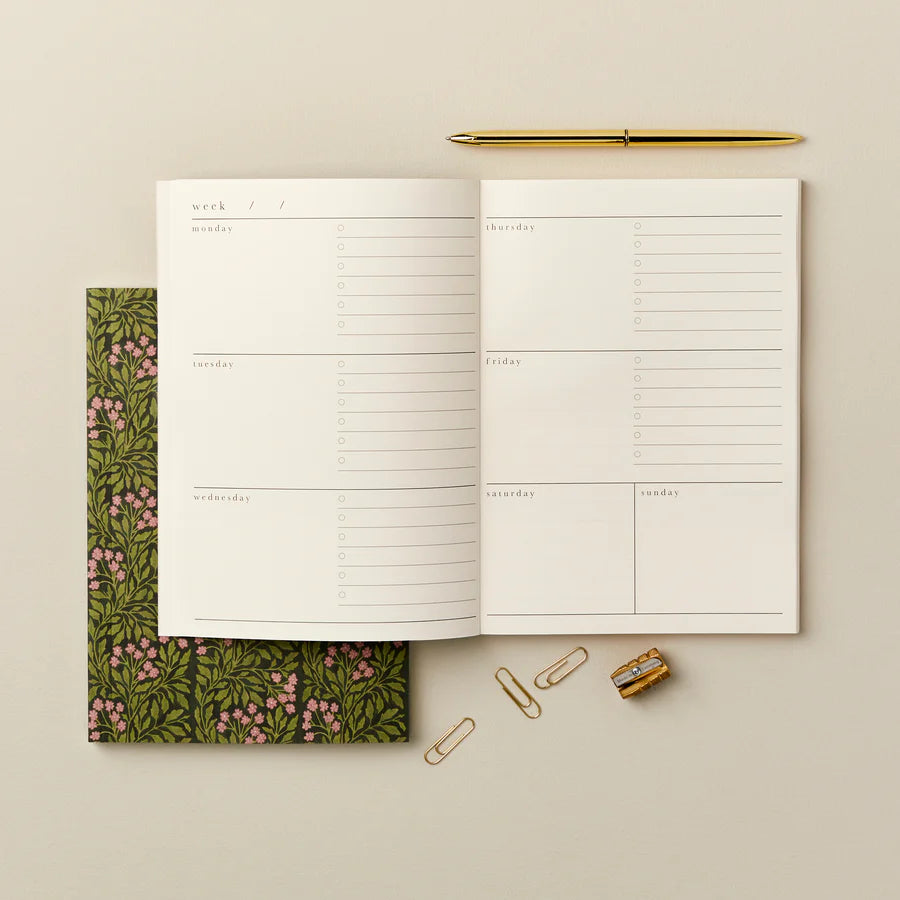 Green Flora Weekly Planner - THE BRISTOL ARTISAN