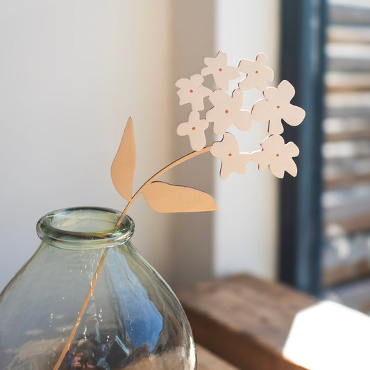 Hand Painted Wooden Hydrangea - THE BRISTOL ARTISAN