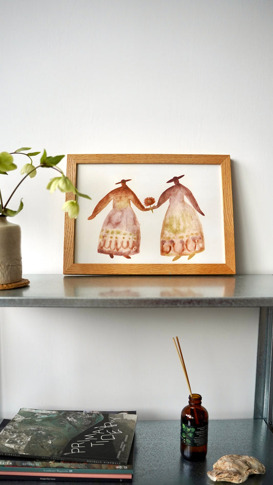 Hand in Hand A4 Art Print - THE BRISTOL ARTISAN