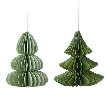 Honeycomb Hanging Christmas Trees, Forest & Pine Green - THE BRISTOL ARTISAN