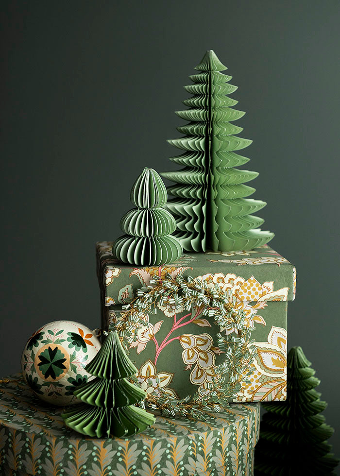 Honeycomb Hanging Christmas Trees, Forest & Pine Green - THE BRISTOL ARTISAN