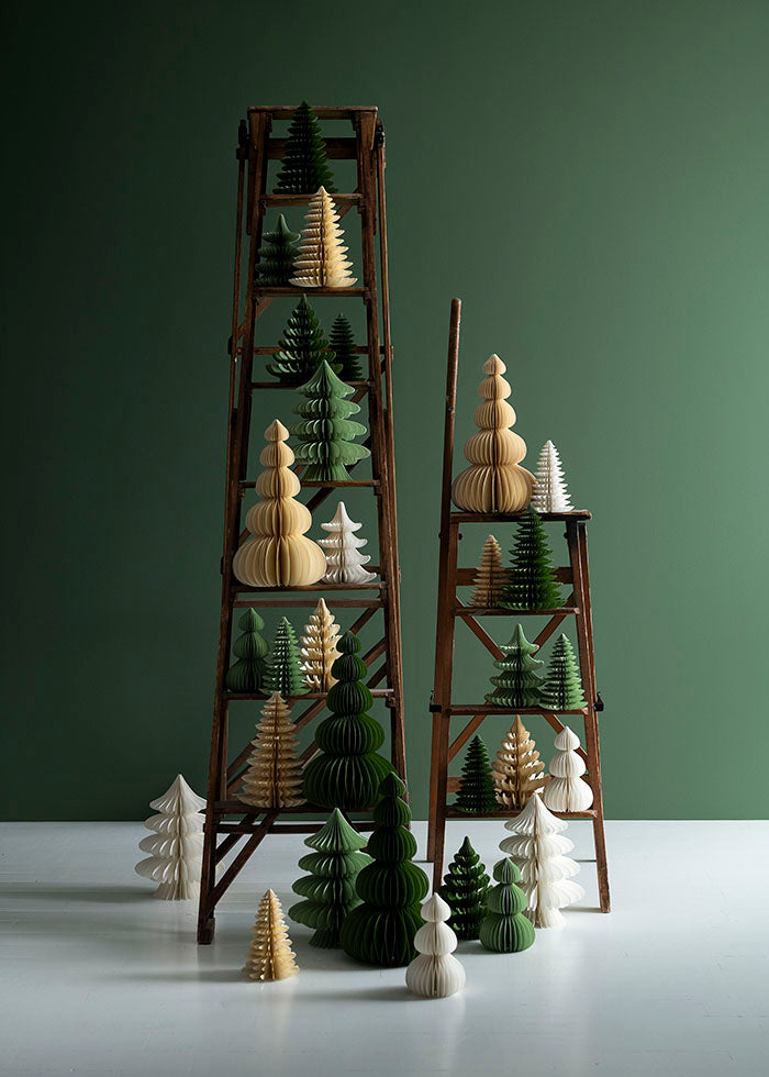 Honeycomb Paper Tree, Forest Green - 22cm - THE BRISTOL ARTISAN