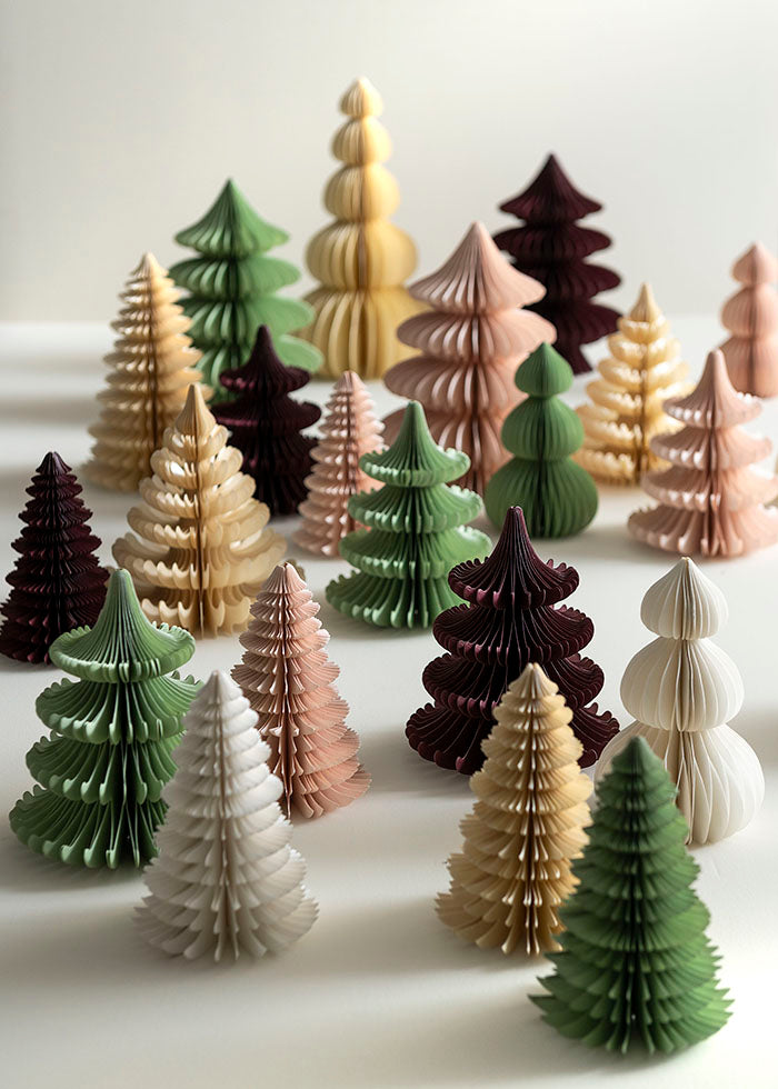Honeycomb Paper Tree, Pine - 18cm - THE BRISTOL ARTISAN