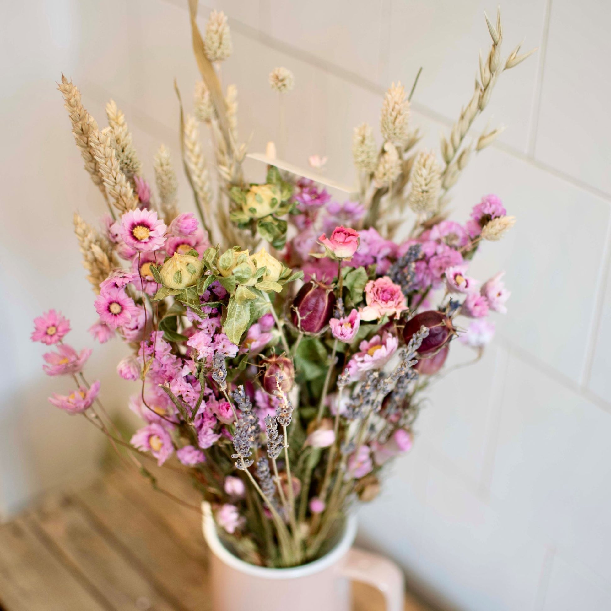 Large Dried Flower Bouquet, Pink - THE BRISTOL ARTISAN