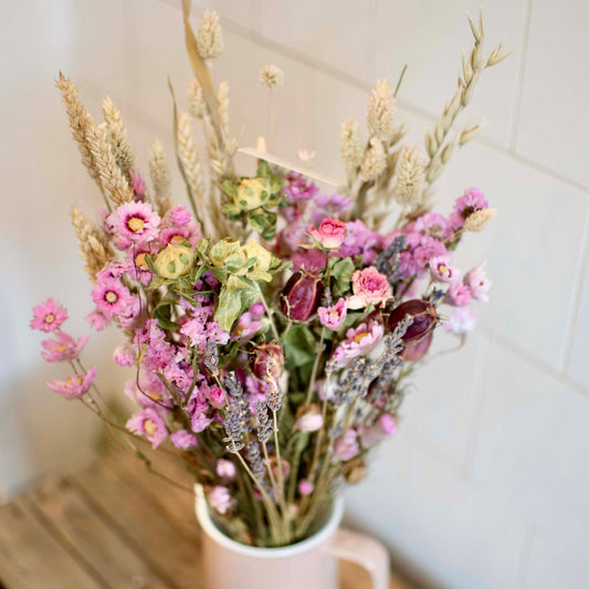 Large Dried Flower Bouquet, Pink - THE BRISTOL ARTISAN