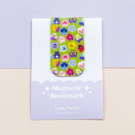 Magnetic Bookmark - Pansies - THE BRISTOL ARTISAN