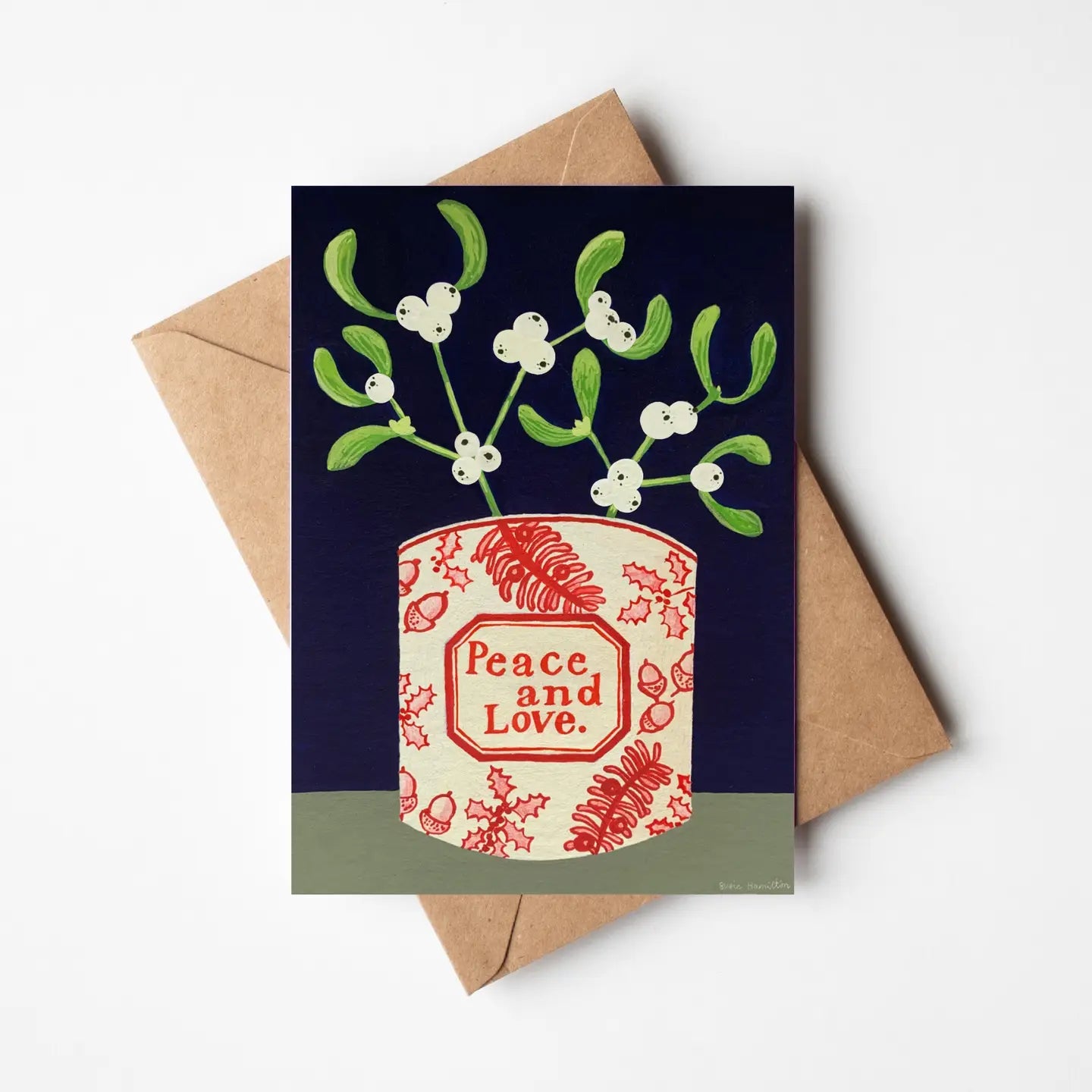 Mistletoe card by Susie Hamilton - THE BRISTOL ARTISAN