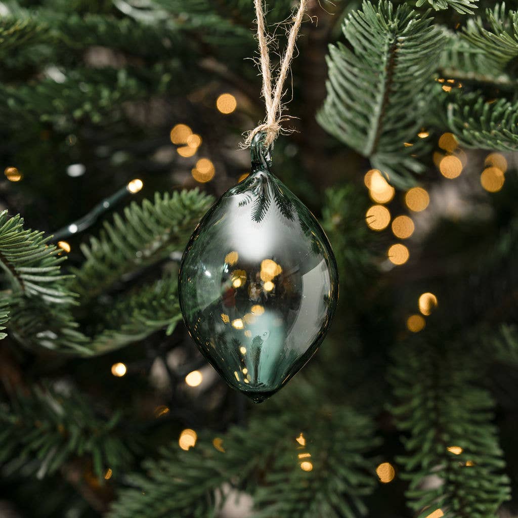 Moss Dewdrop Glass Bauble - THE BRISTOL ARTISAN