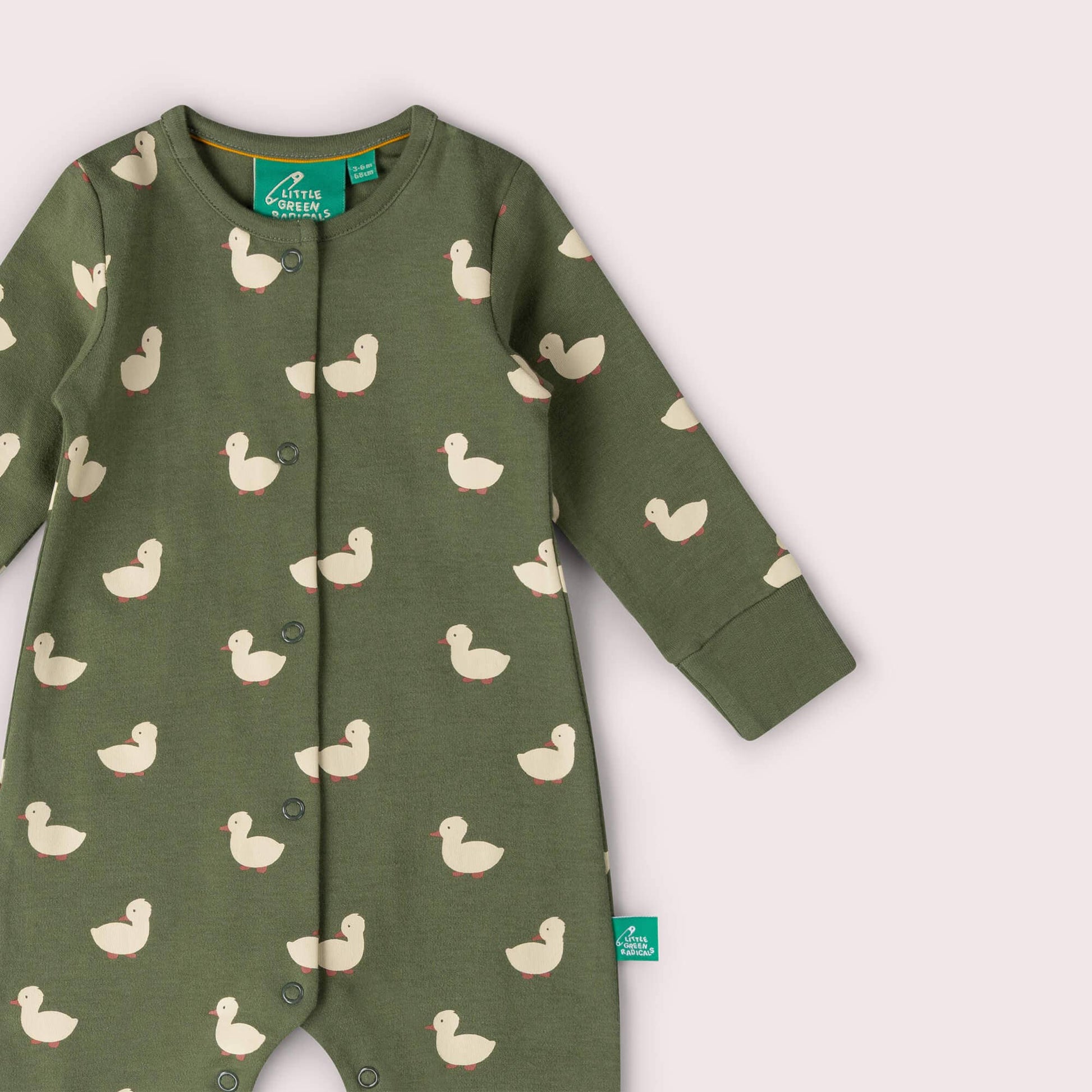 Olive Ducks Organic Babygrow - THE BRISTOL ARTISAN