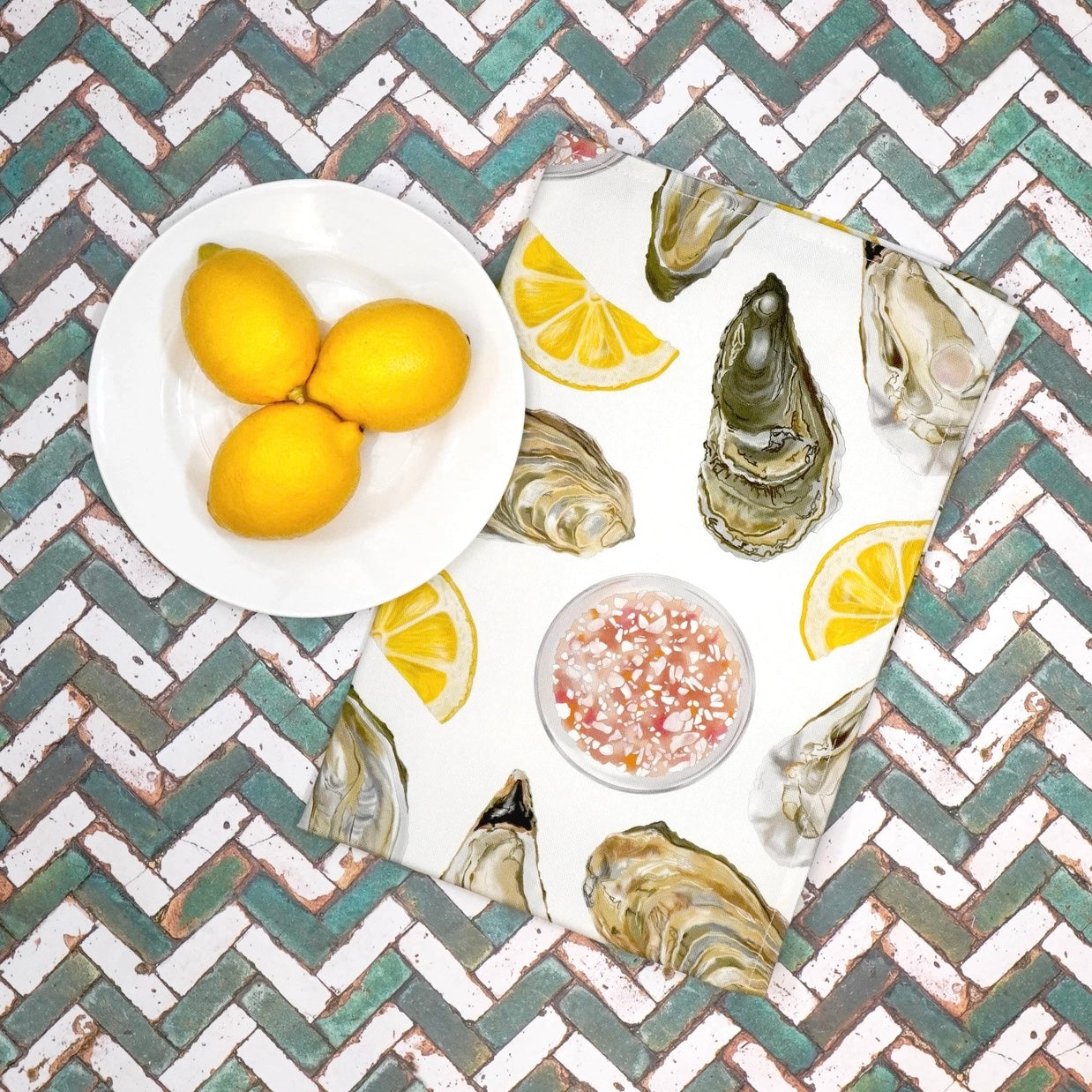 Oyster Tea Towel - THE BRISTOL ARTISAN