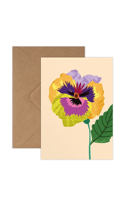 Pansy Mini Cards - Pack of 8 - THE BRISTOL ARTISAN