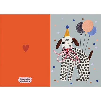 Party dog Birthday Card - THE BRISTOL ARTISAN