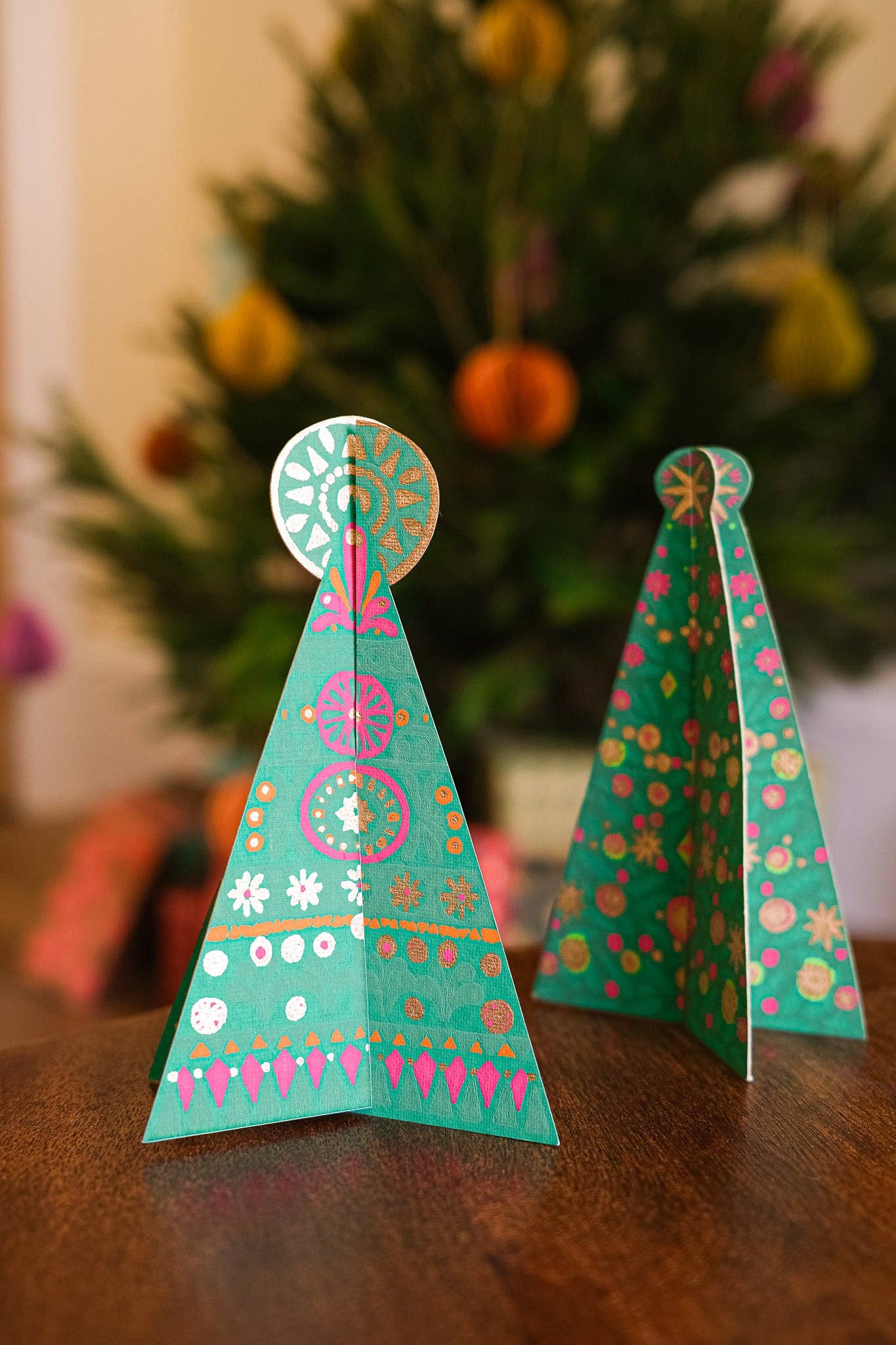 Patterned Tree Christmas Card - THE BRISTOL ARTISAN