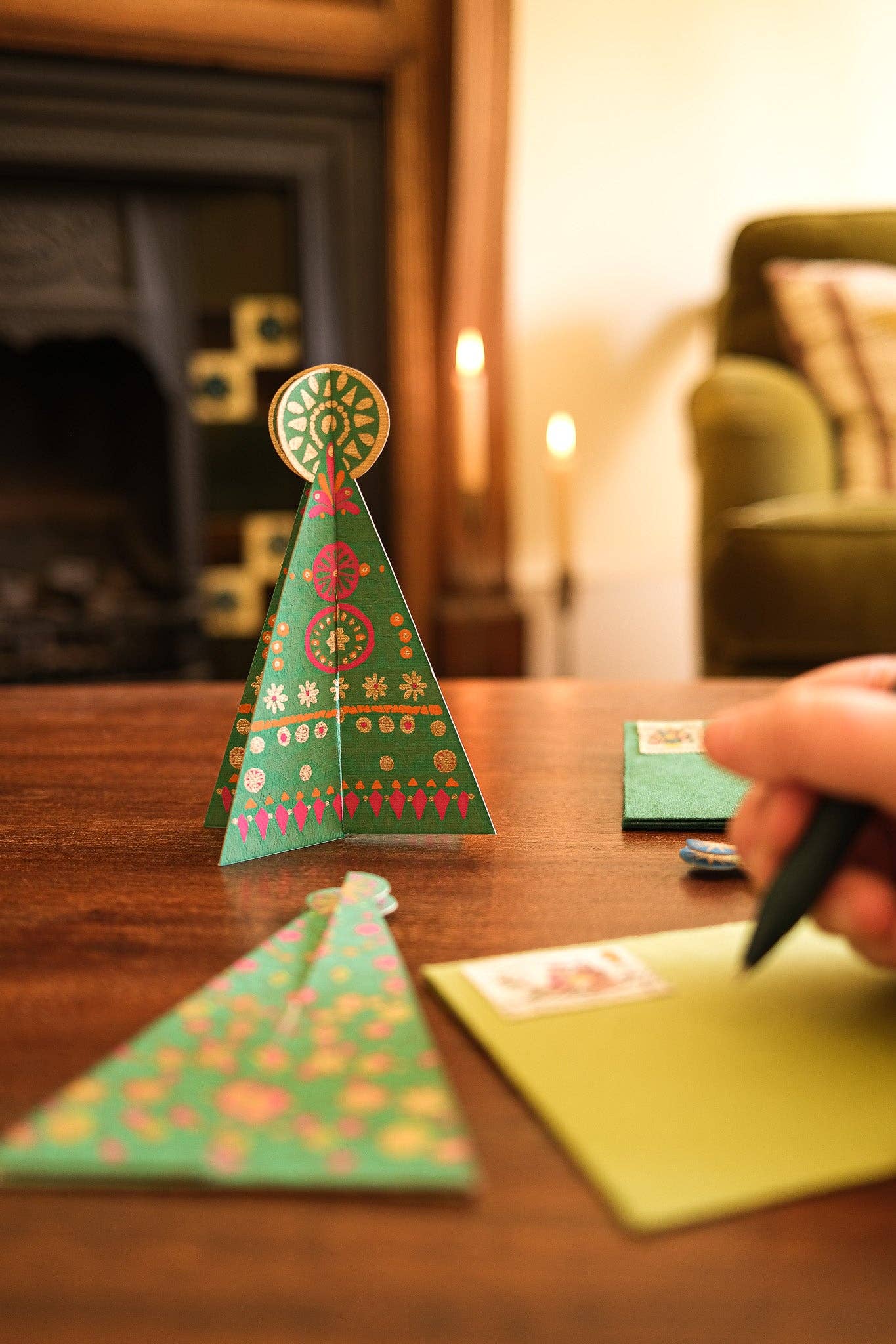 Patterned Tree Christmas Card - THE BRISTOL ARTISAN