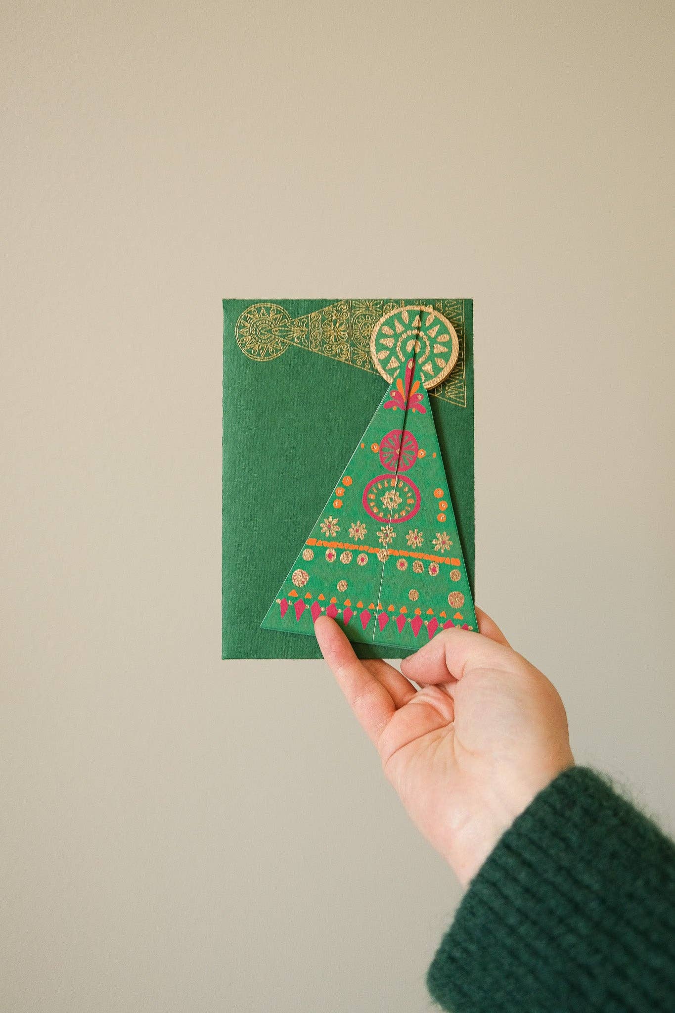 Patterned Tree Christmas Card - THE BRISTOL ARTISAN
