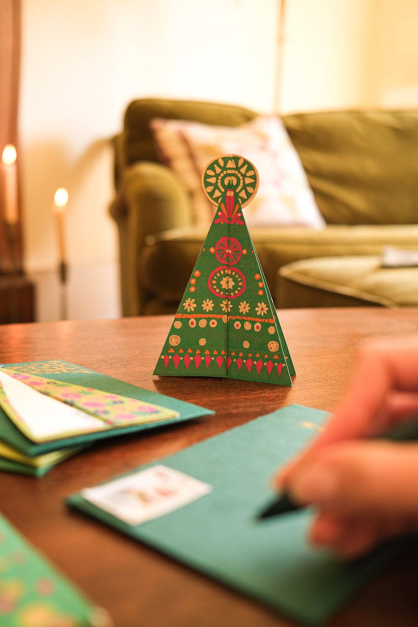 Patterned Tree Christmas Card - THE BRISTOL ARTISAN