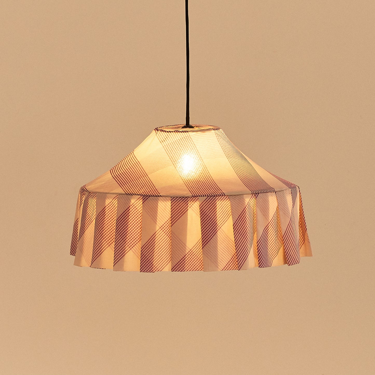 Pendant lampshade Nicole / lilac stripe - THE BRISTOL ARTISAN