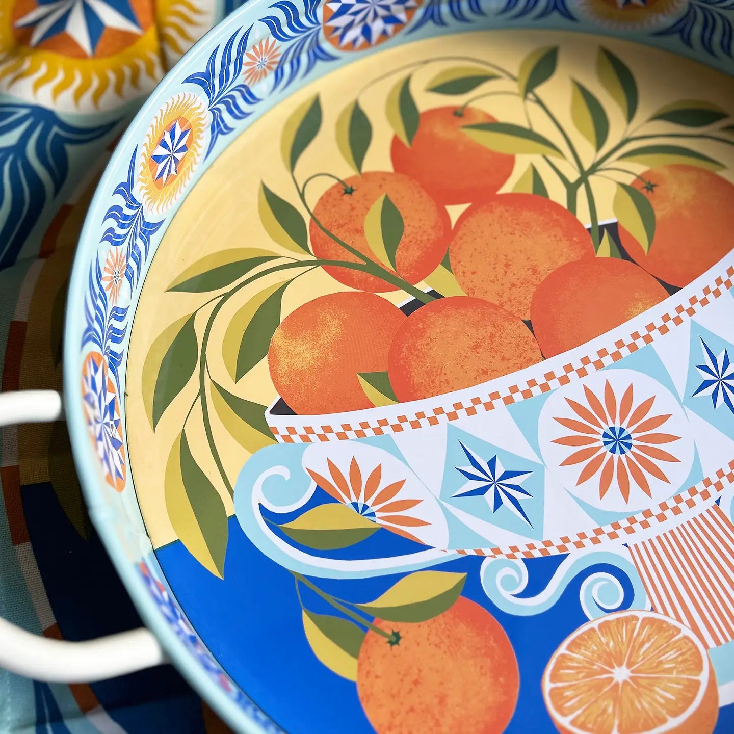 Printer Johnson Oranges Large Tray with Handles - THE BRISTOL ARTISAN