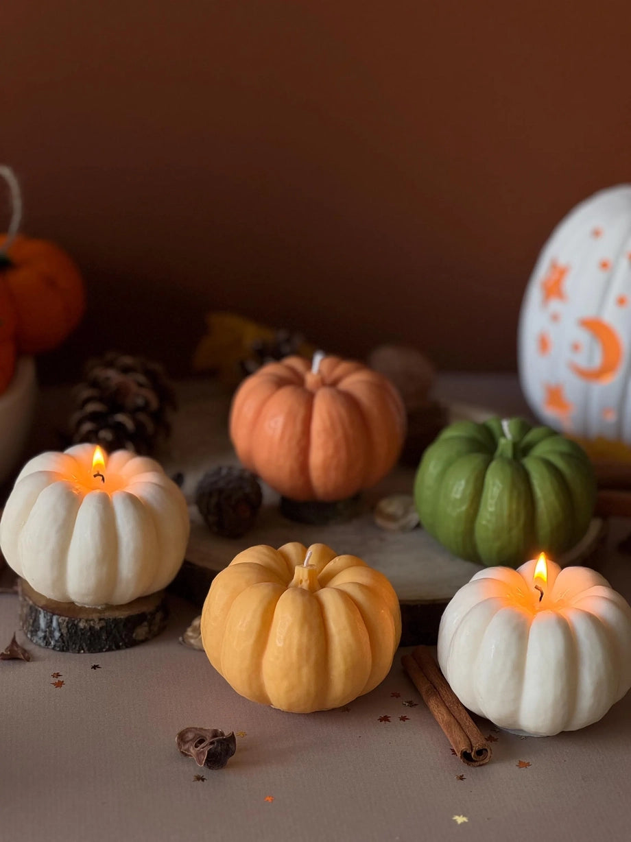 Pumpkin Spice Scented Orange Soy Wax Candle - THE BRISTOL ARTISAN