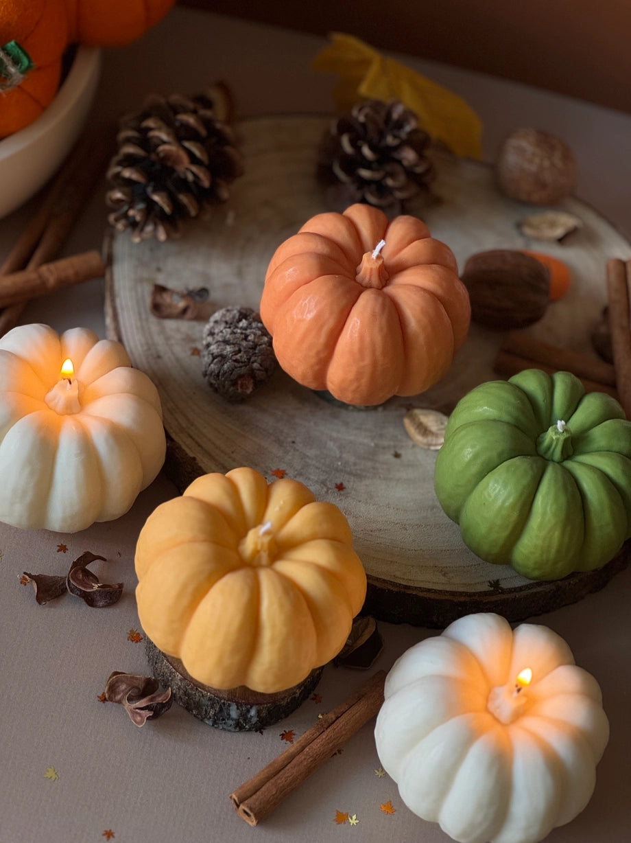 Pumpkin Spice Scented Orange Soy Wax Candle - THE BRISTOL ARTISAN