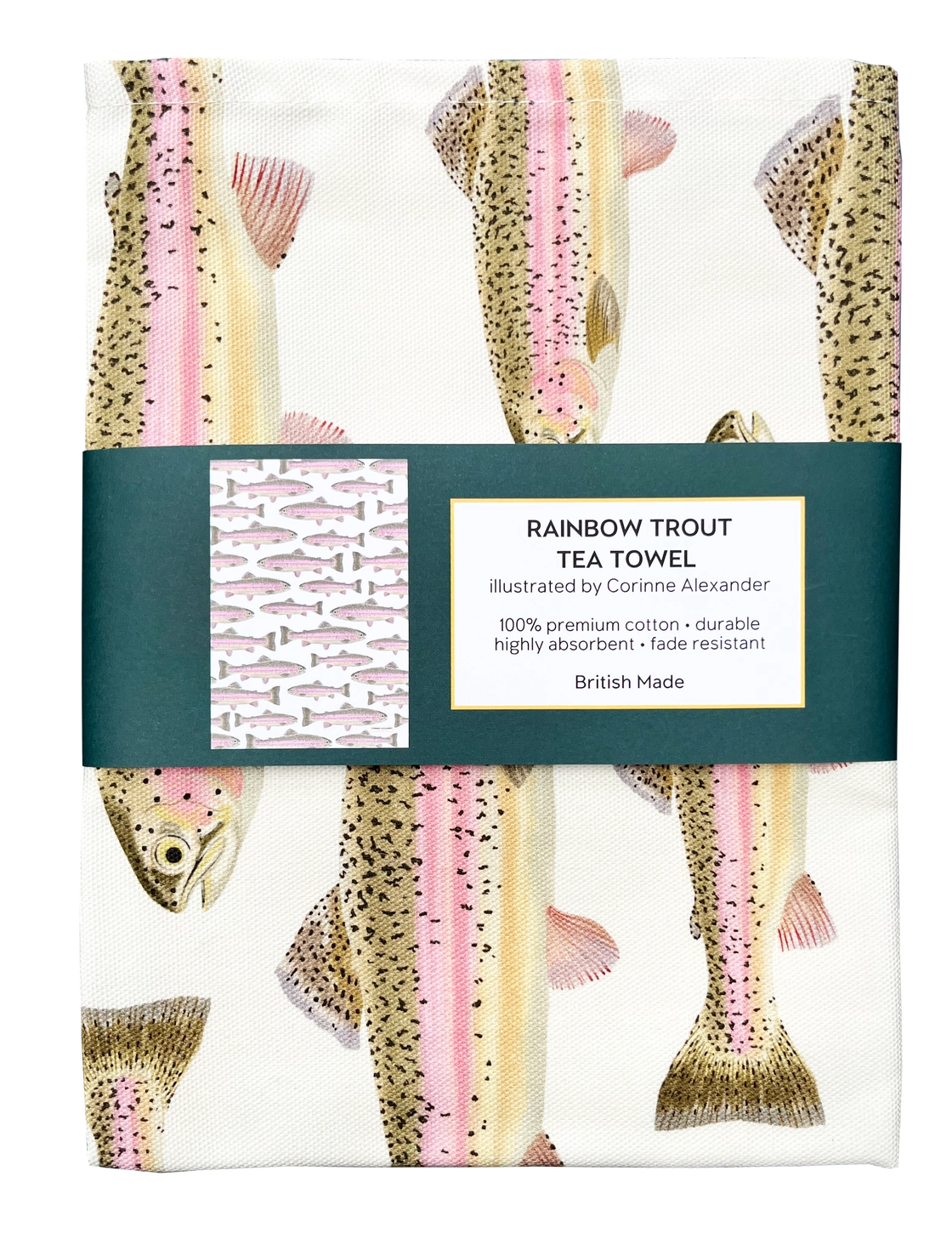 Rainbow Trout Tea Towel - THE BRISTOL ARTISAN