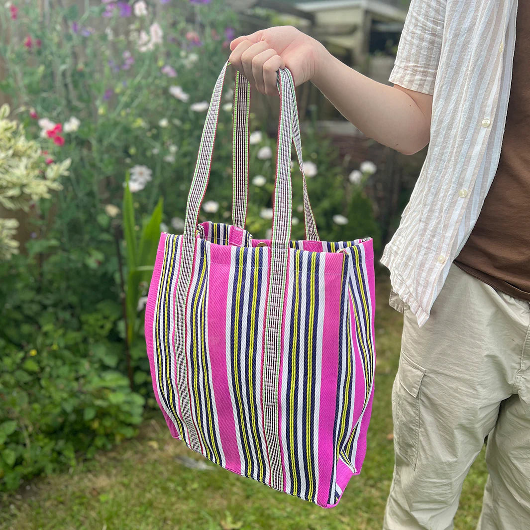 Recycled Woven Tote Bag - Fire - THE BRISTOL ARTISAN