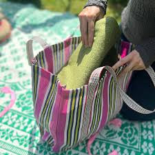 Recycled Woven Tote Bag - Fire - THE BRISTOL ARTISAN