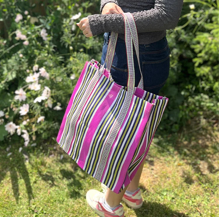 Recycled Woven Tote Bag - Fire - THE BRISTOL ARTISAN
