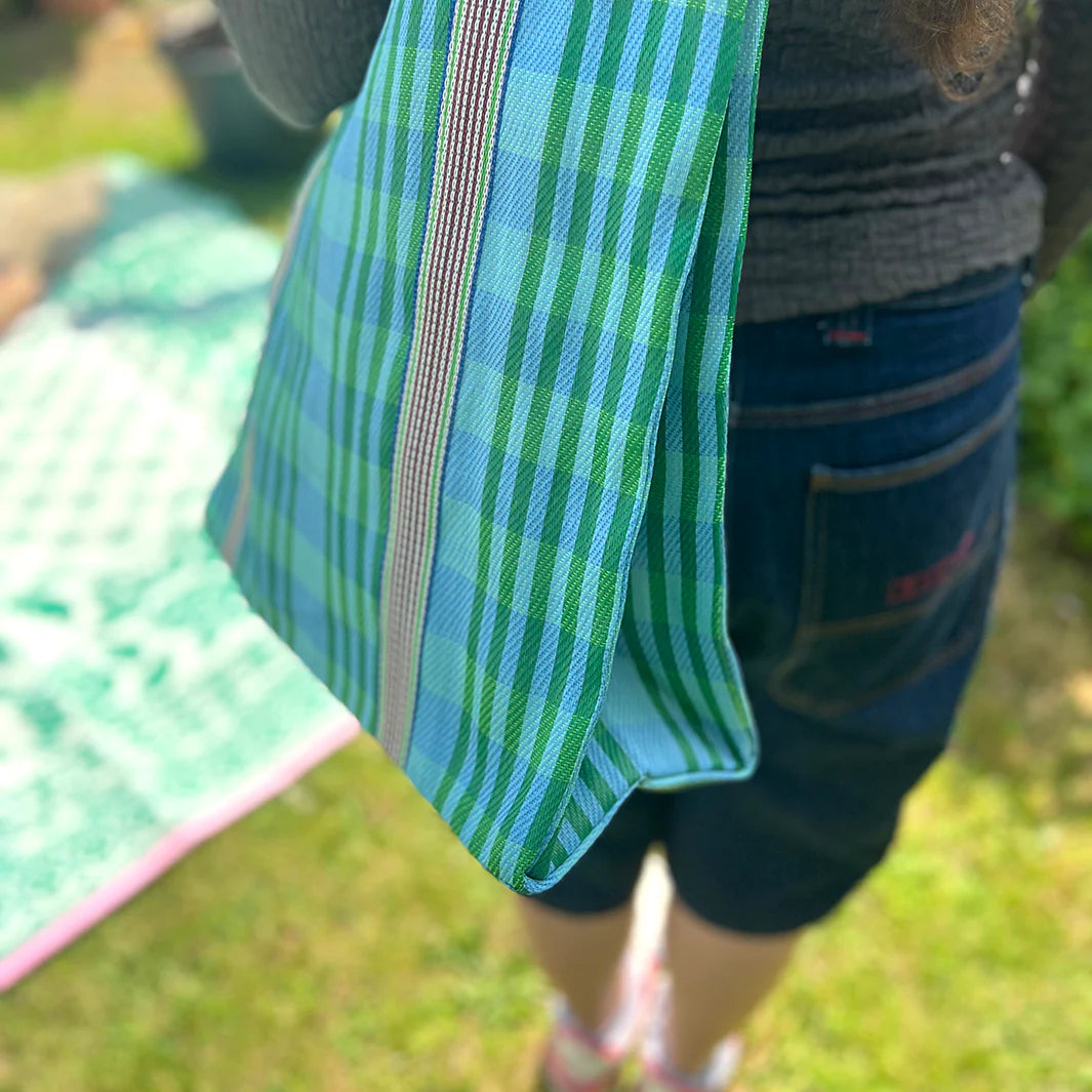 Recycled Woven Tote Bag - Ocean - THE BRISTOL ARTISAN