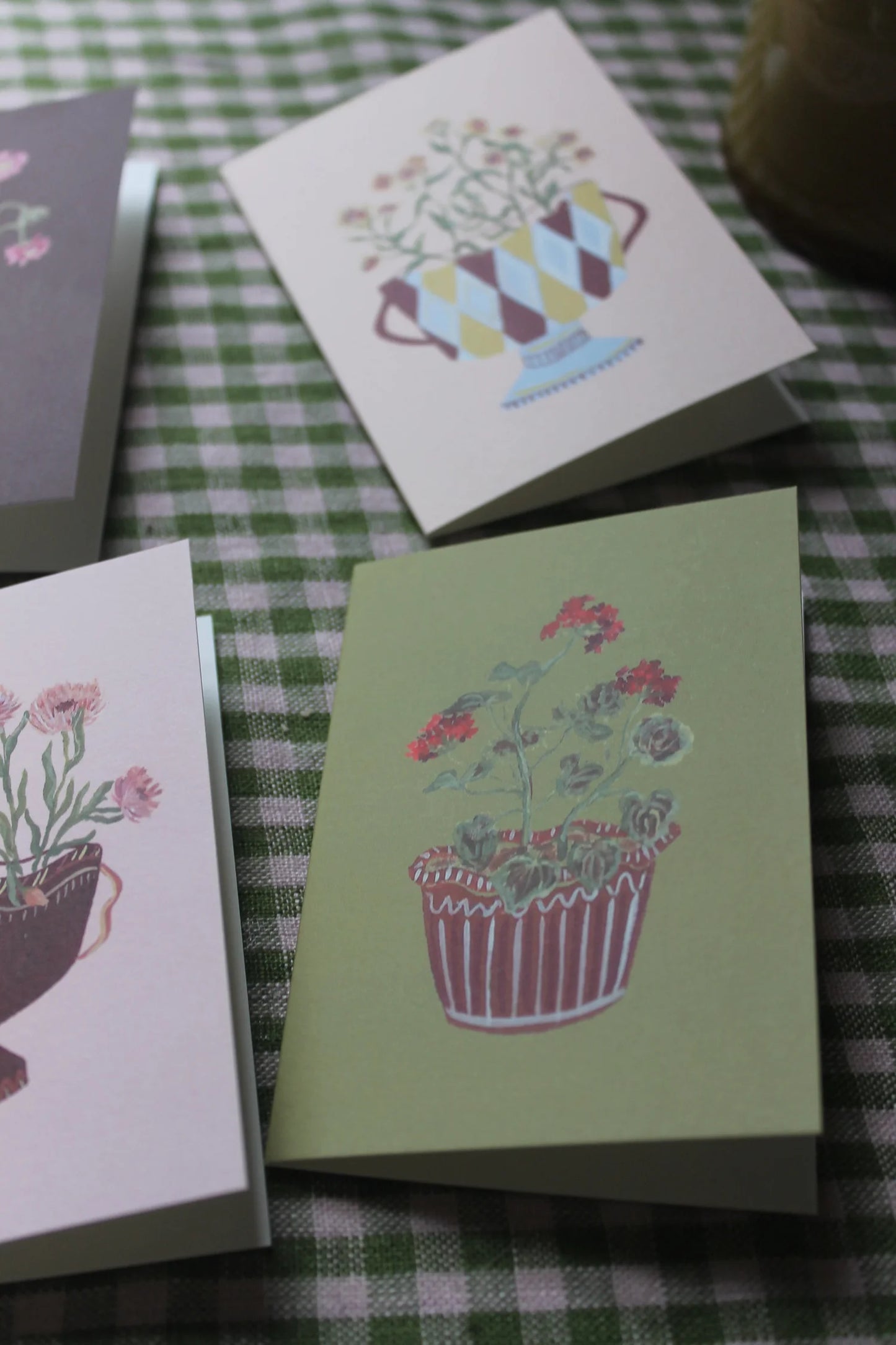 Red Geraniums Mini Card - THE BRISTOL ARTISAN