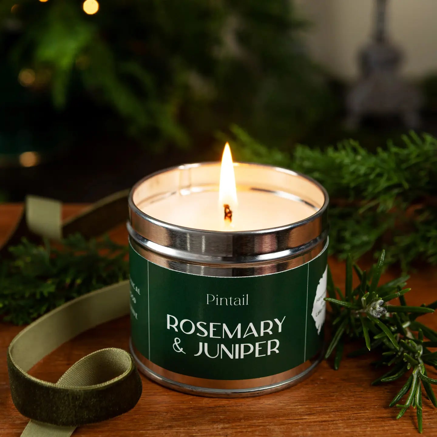 Rosemary & Juniper Tin Christmas Candle - THE BRISTOL ARTISAN