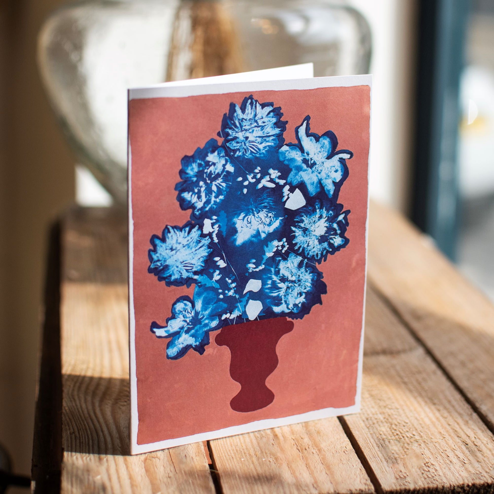 Roses Series Vase Four - Greeting Card - THE BRISTOL ARTISAN