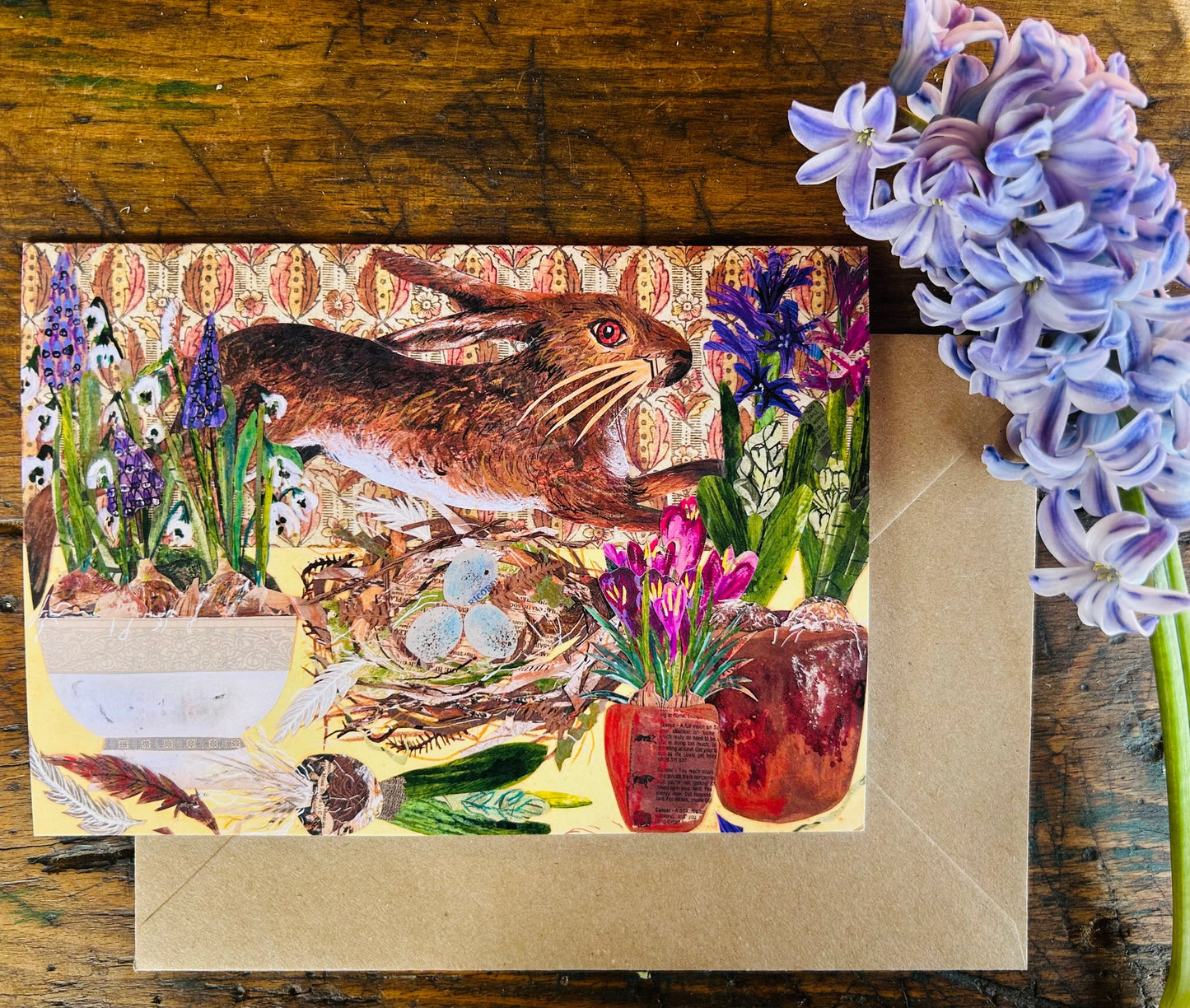 Spring Table Card with Birch Keepsake and Stand - THE BRISTOL ARTISAN