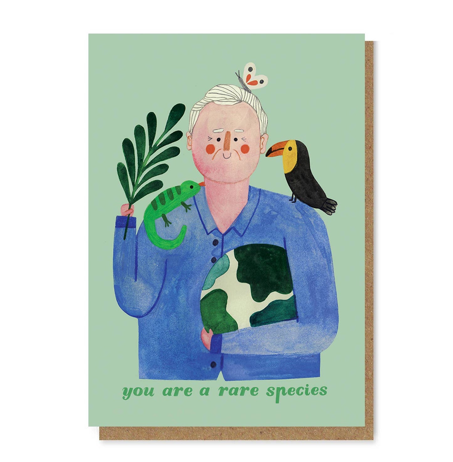 Sir David Attenbourough ‘You Are a Rare Species’ Card - THE BRISTOL ARTISAN