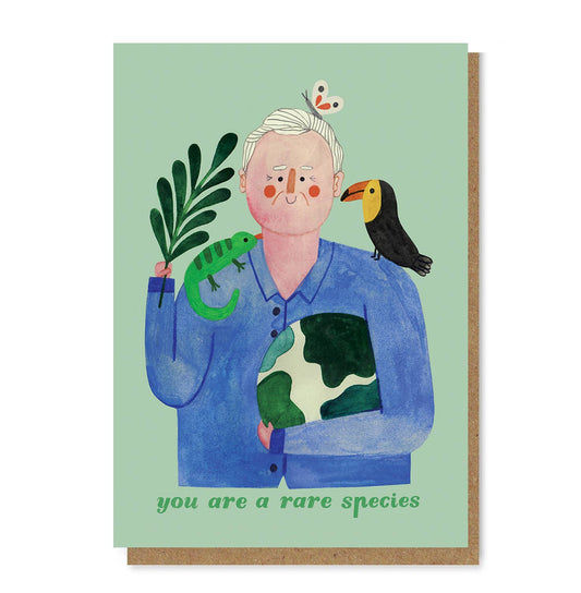 Sir David Attenbourough ‘You Are a Rare Species’ Card - THE BRISTOL ARTISAN