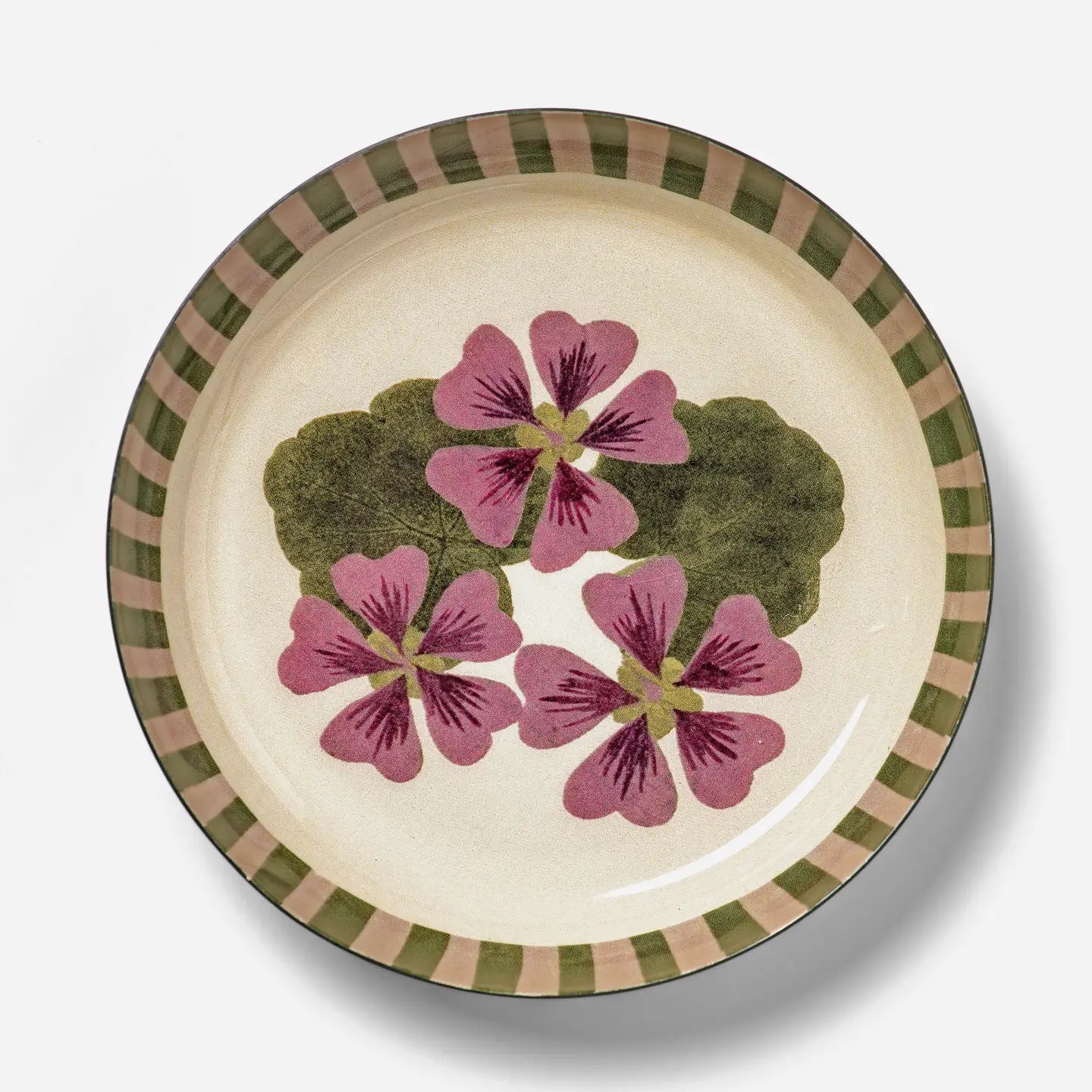 Small Enamel Round Tray - Geranium - THE BRISTOL ARTISAN
