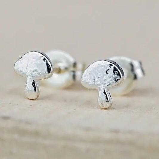 Sterling Silver Mini Studs - Mushroom - THE BRISTOL ARTISAN
