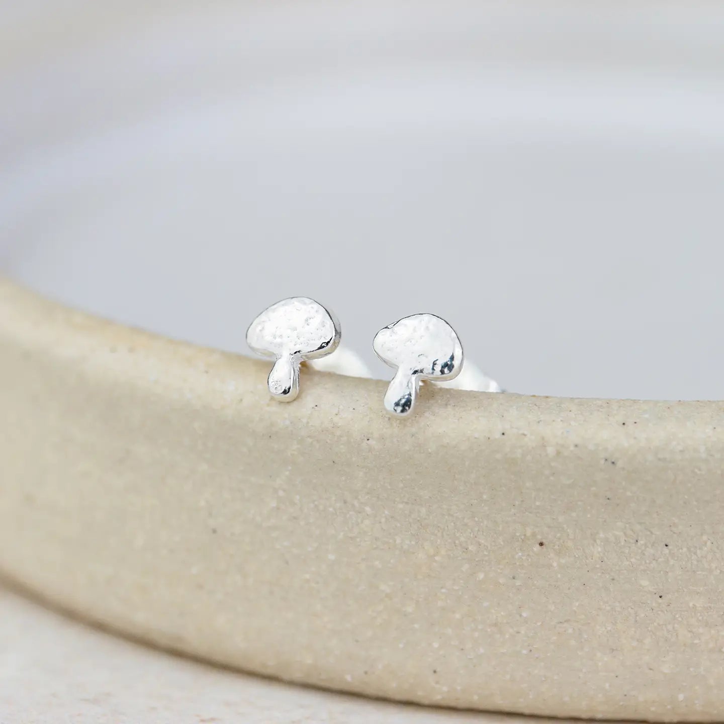 Sterling Silver Mini Studs - Mushroom - THE BRISTOL ARTISAN