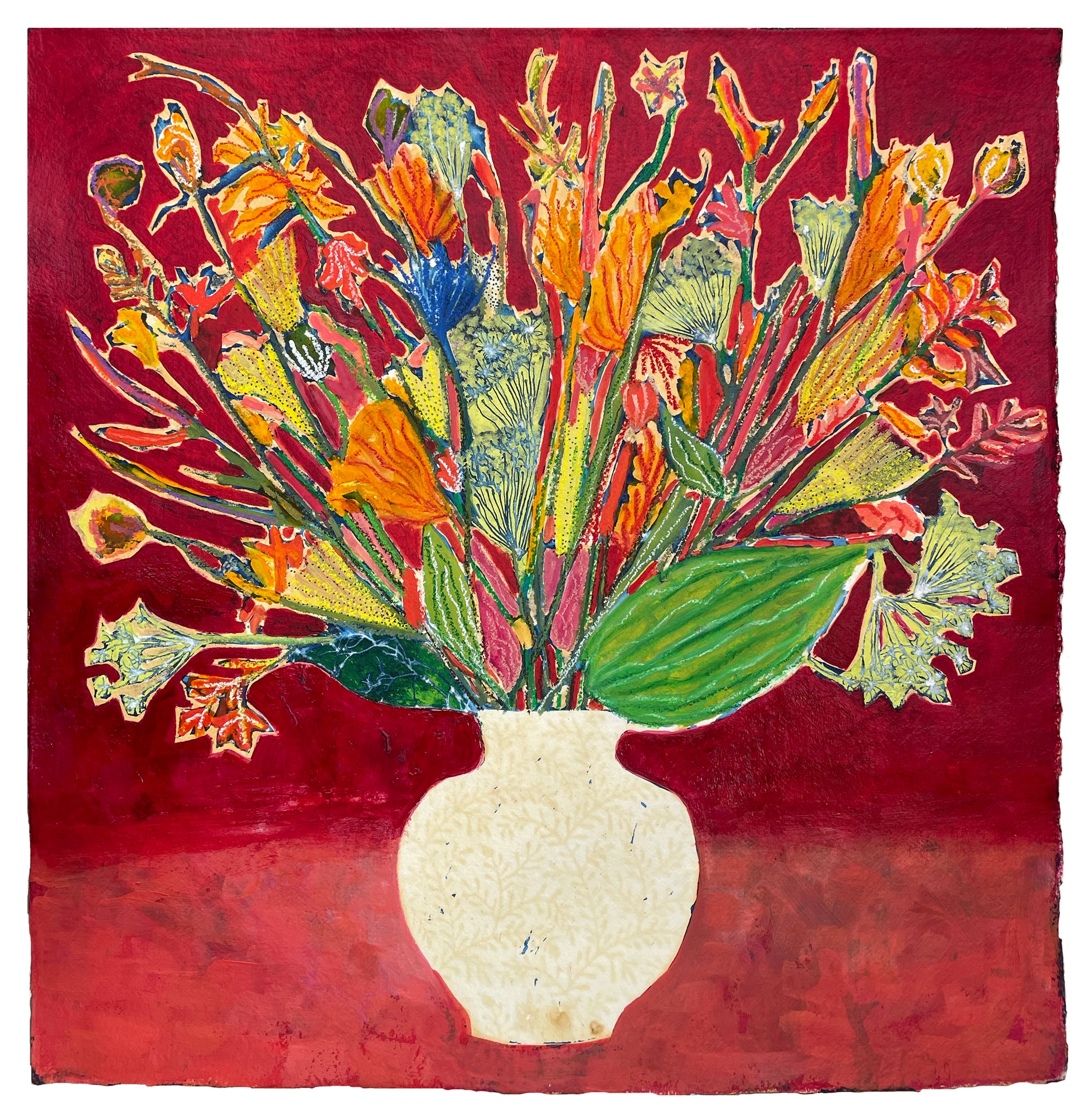 Summer Vase Fennel oil painting by Sophie Rees - THE BRISTOL ARTISAN