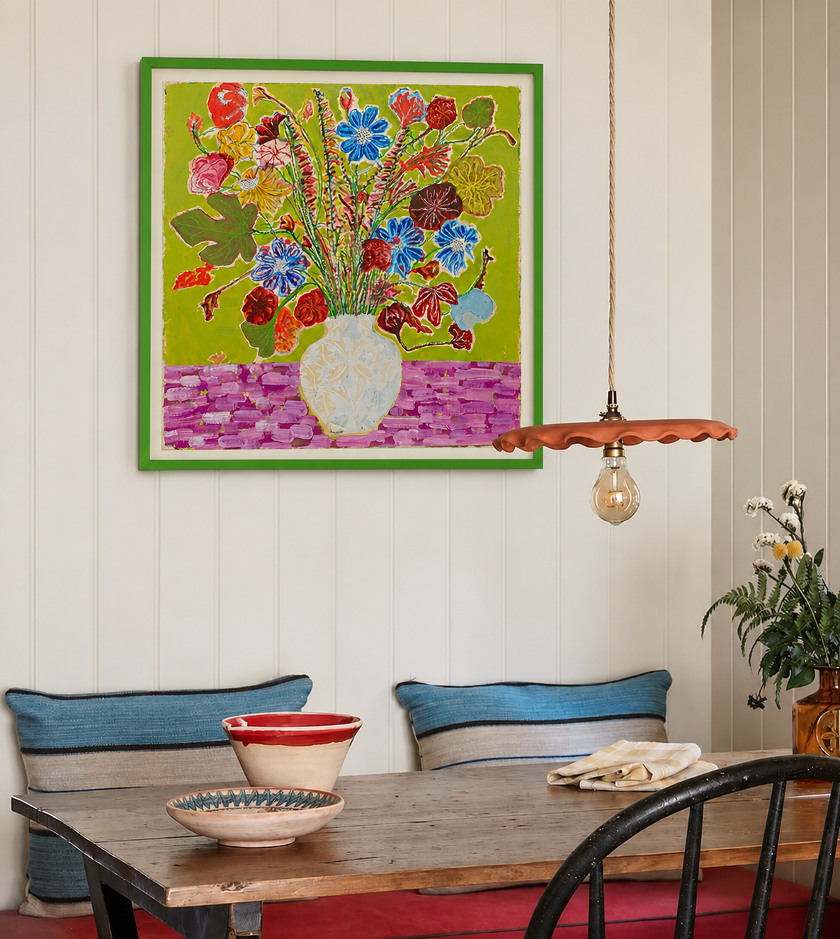 Summer Vase Fig Leaf oil painting by Sophie Rees - THE BRISTOL ARTISAN