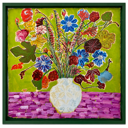 Summer Vase Fig Leaf oil painting by Sophie Rees - THE BRISTOL ARTISAN