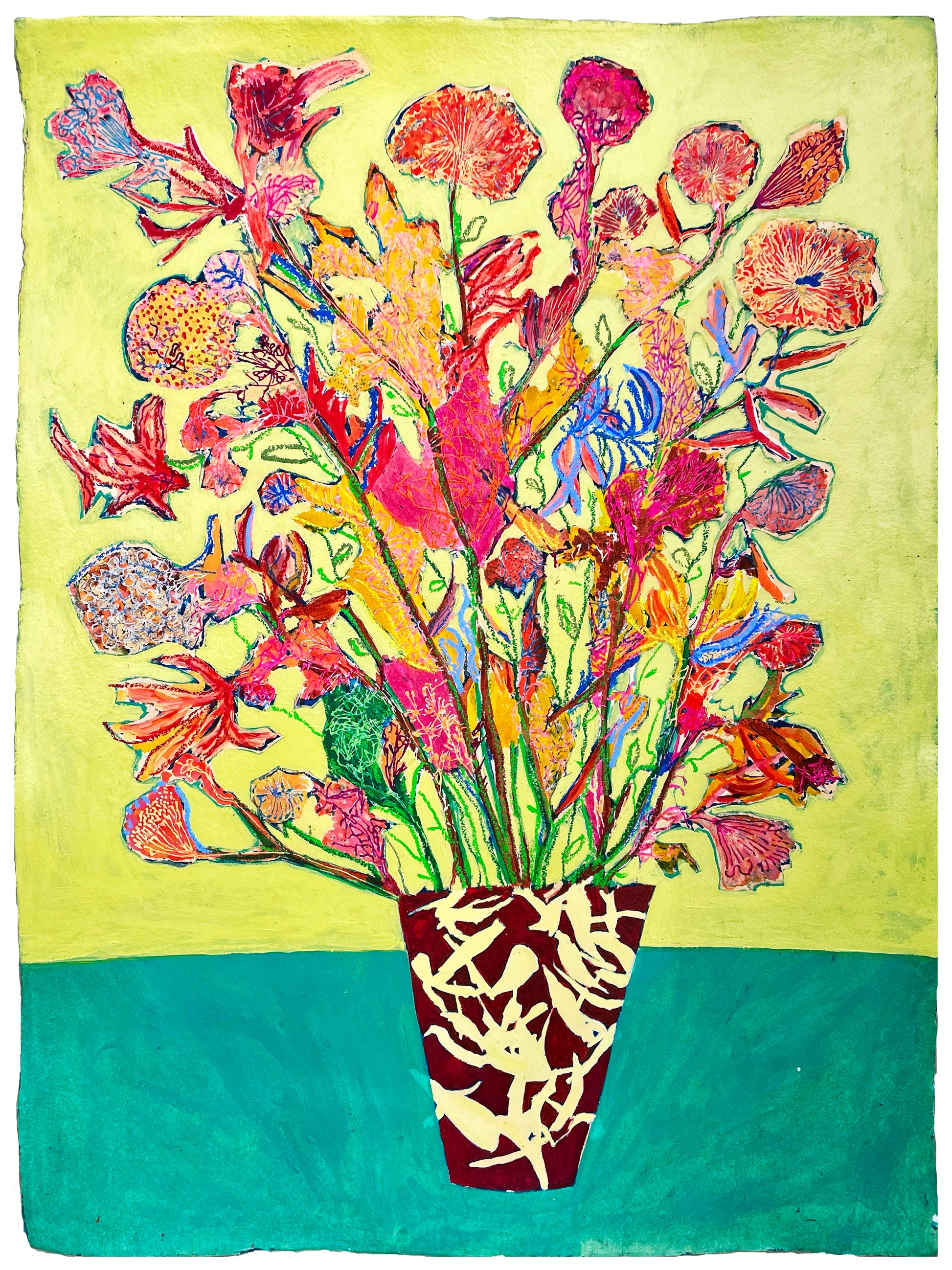 Summer Vase Queen Annes Lace oil painting by Sophie Rees - THE BRISTOL ARTISAN