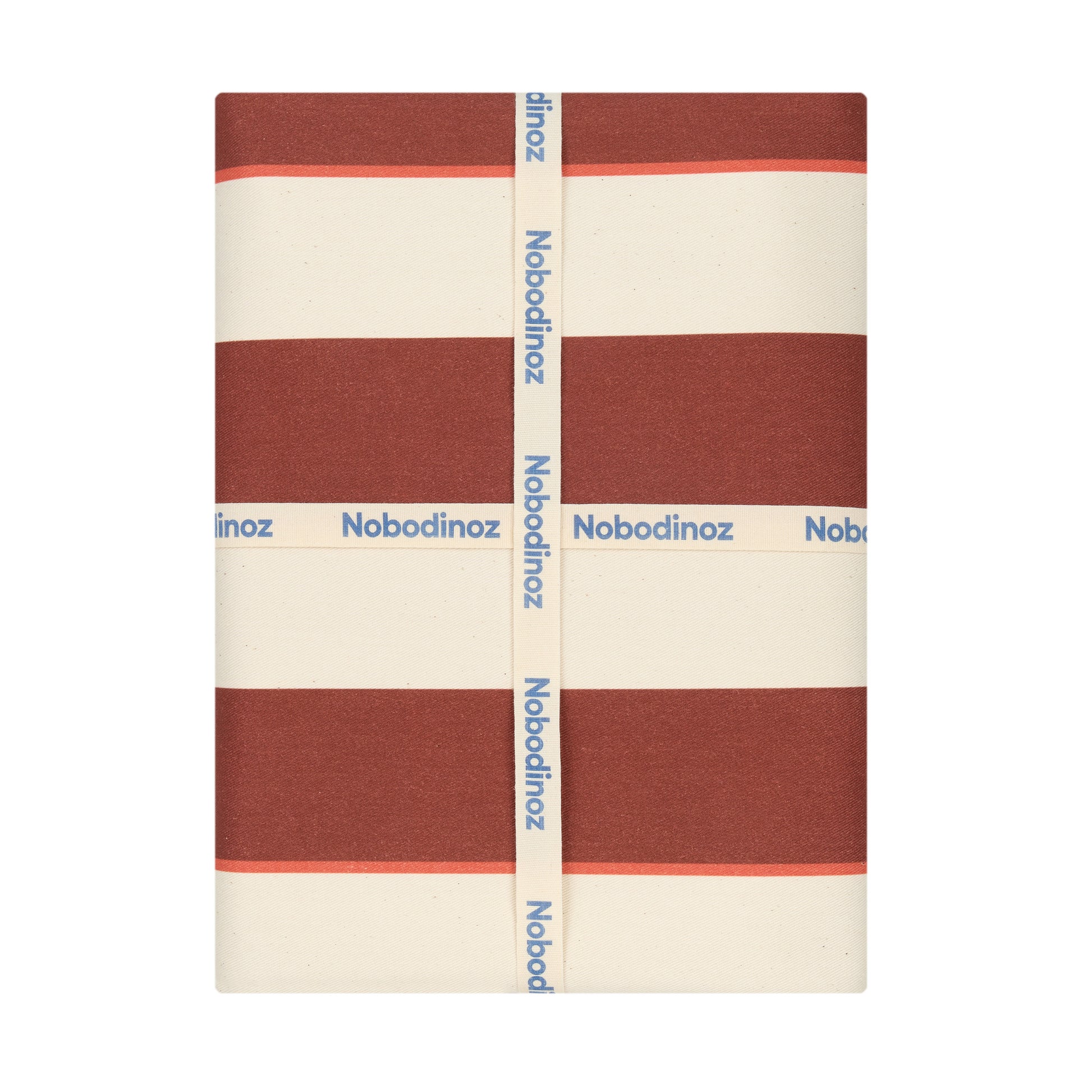 Tablecloth 150 x 250 cm - maroon cabana stripes - THE BRISTOL ARTISAN