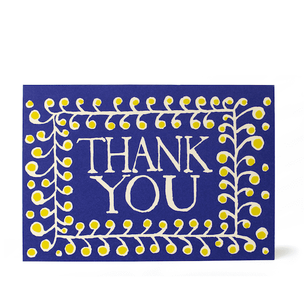 Thank You Cards in French Ultramarine and Acid Yellow - Pack of 10 - THE BRISTOL ARTISAN