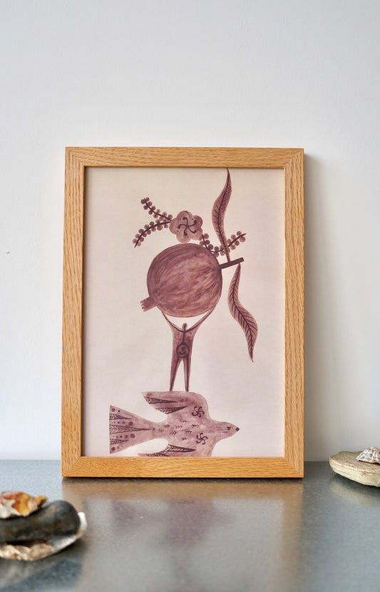 The Weight of a Pomegranate A4 Art Print - THE BRISTOL ARTISAN