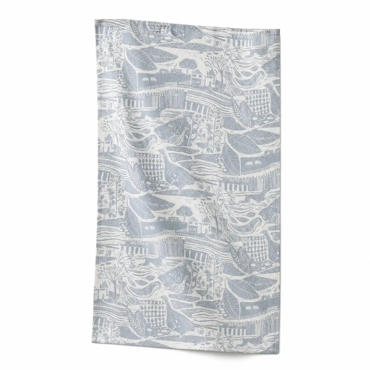 Through the Fields Duck Egg Blue Tea Towel - THE BRISTOL ARTISAN