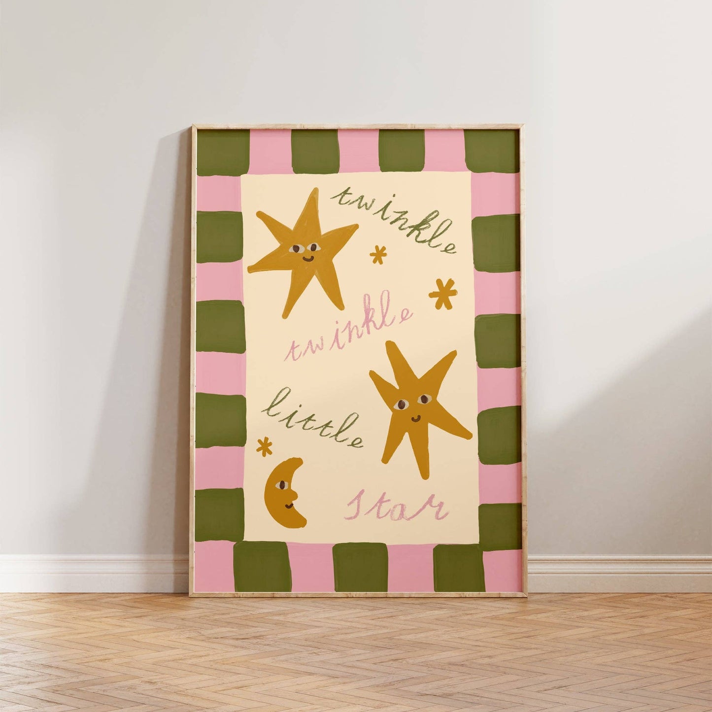 Twinkle Little Star Checkered Print - A3 - THE BRISTOL ARTISAN