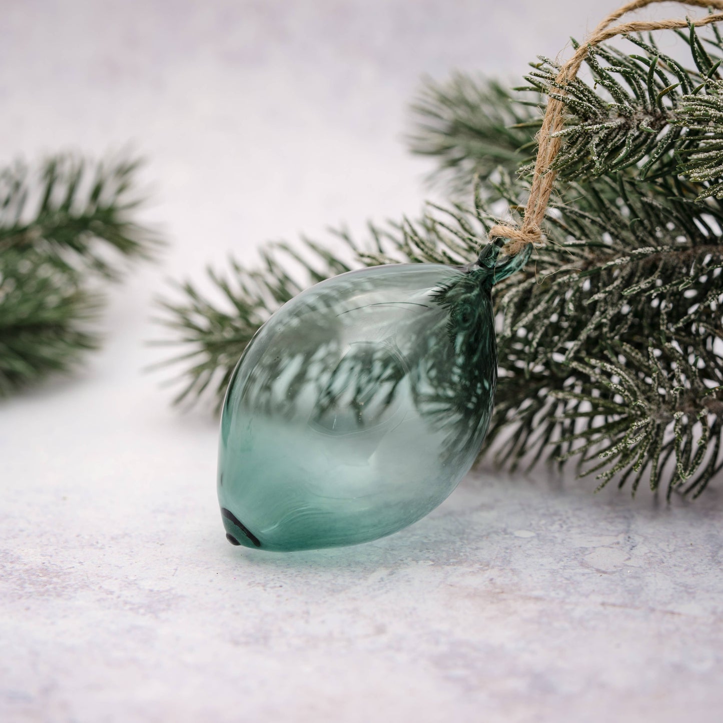 Veridian Dewdrop Glass Bauble - THE BRISTOL ARTISAN